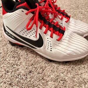 Nike Alpha Menace Strong White and Red Cleats